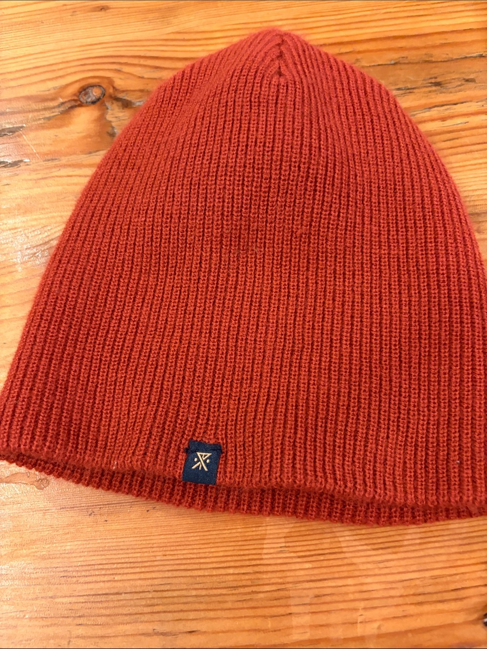 Rust Knit Beanie Hat - Oakley